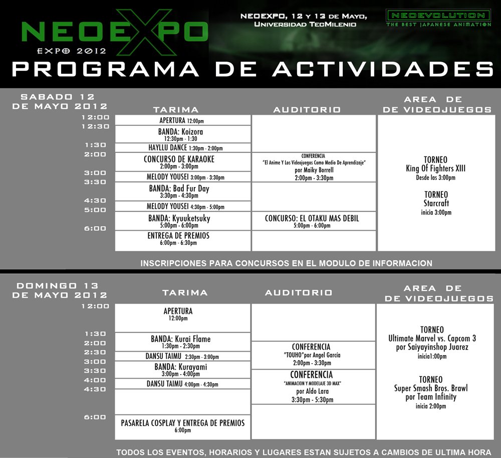 Programa Neoexpo 2012